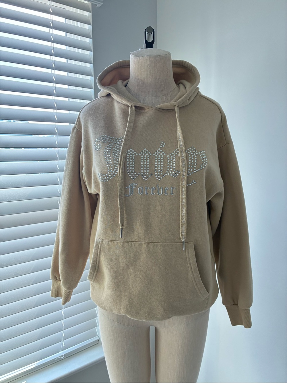 Juicy Couture x Forever 21 Women's Rhinestone Logo Hooded Sweatshirt